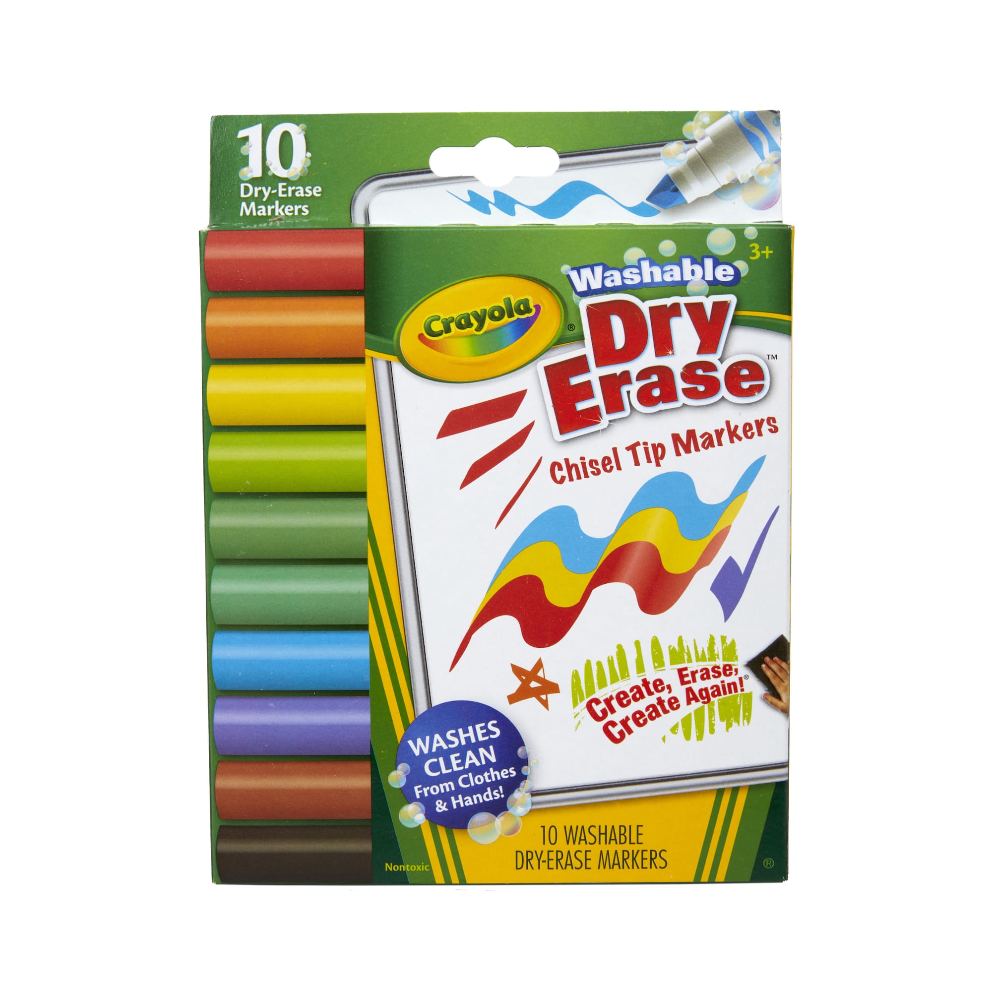 Crayola® Washable Dry Erase™ Chisel Tip Markers, 10ct.